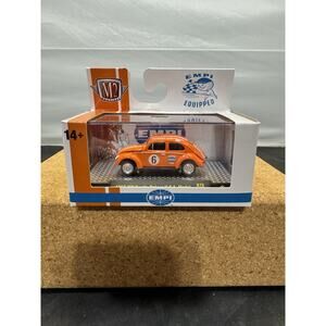 M2 Machines 1956 VW Beetle Deluxe USA EMPI Orange #6 Release 76 1:64 Diecast New